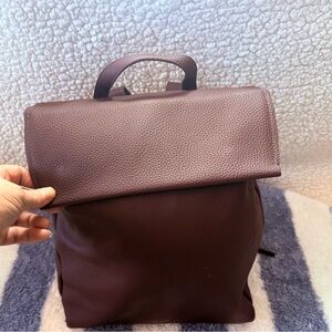 Tumi Dark burgundy Leather Backpack